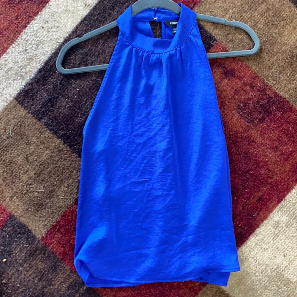 Express satin high neck blouse